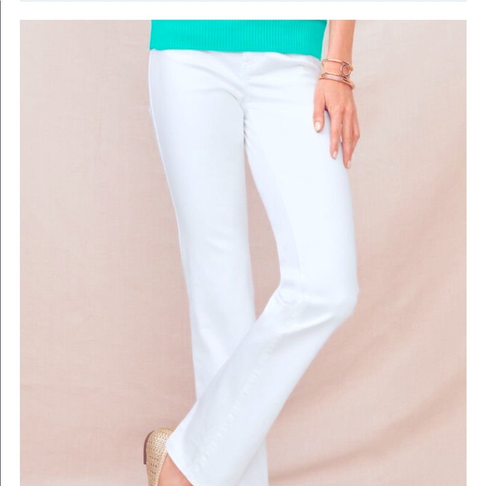 Talbots White Bootcut Five Pocket Jeans